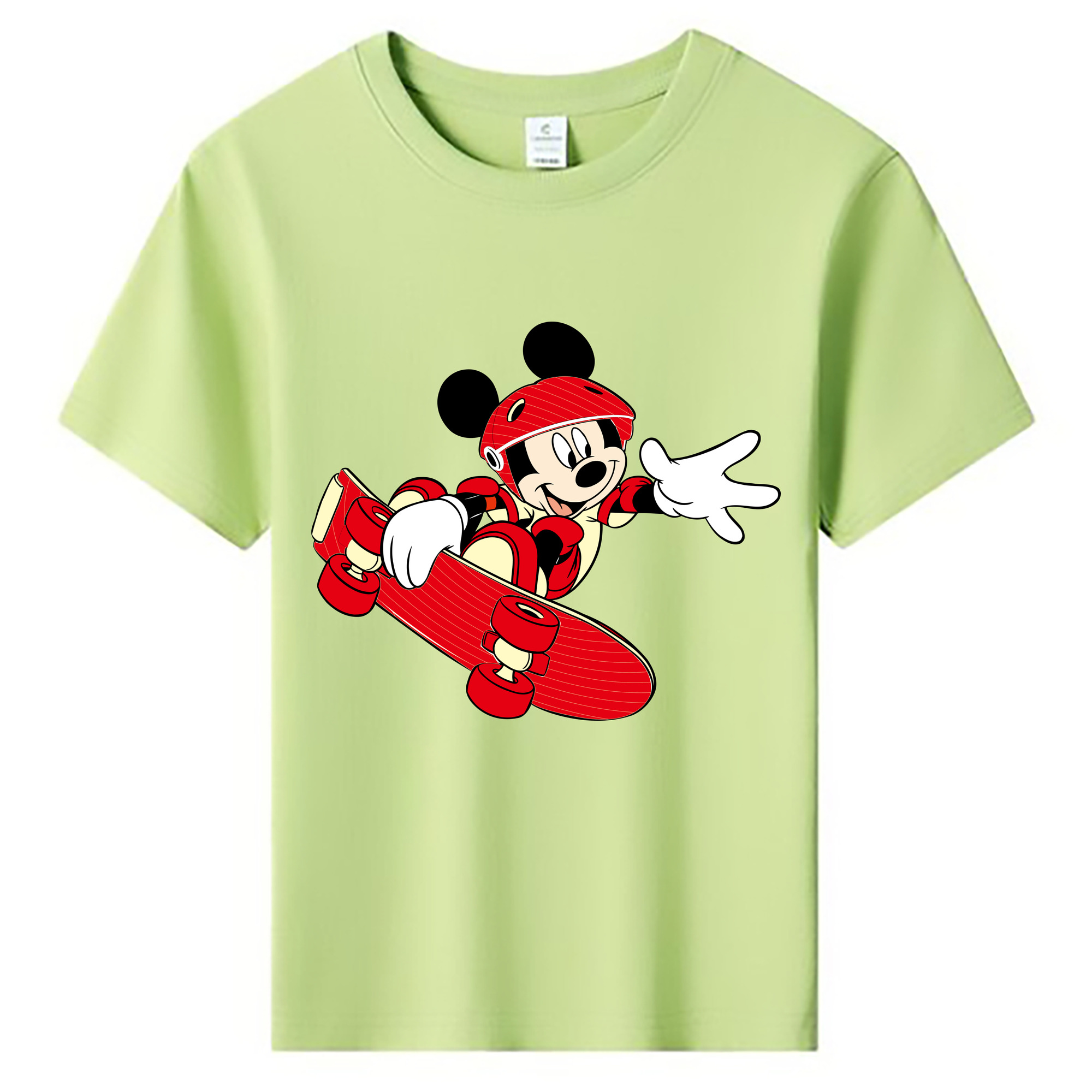 ミッキーマウス Mickey Mouse 綿100％キッズTシャツ（フロントプリント）